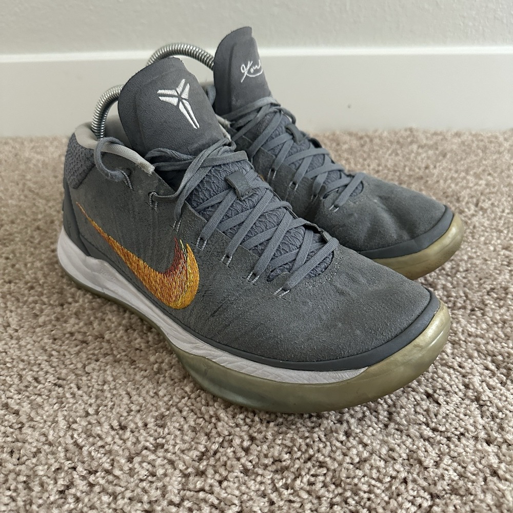 Nike Kobe AD Mid Mens Size 12 Grey Multi-Color 922482-005 Basketball Shoes